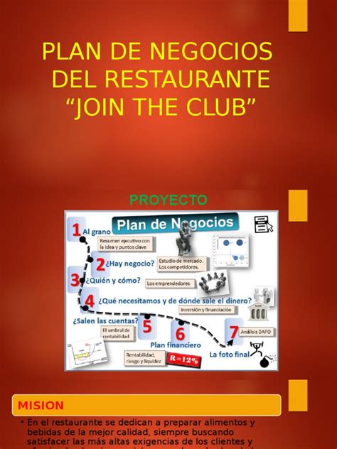 Plan de Negocios Del Restaurante “Join the Club” | Marketing | Alimentos