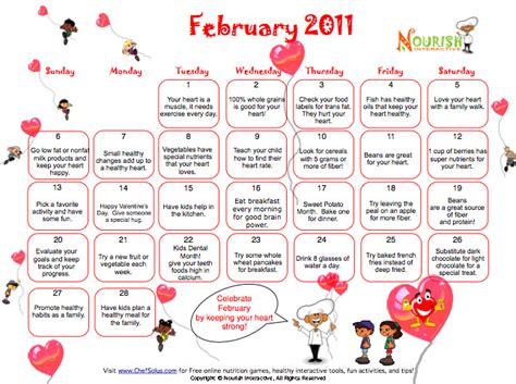 Healthy Heart Tips February Calendar | Printable calendars h… | Flickr