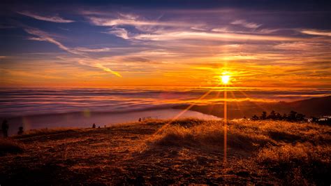 Red Sky Morning Clouds Sunrise Wallpaper,HD Nature Wallpapers,4k ...