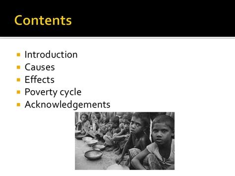 Causes and Effects of Poverty