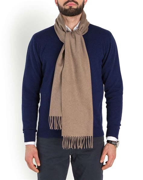 Men's Woven Pure Cashmere Scarf | MaisonCashmere