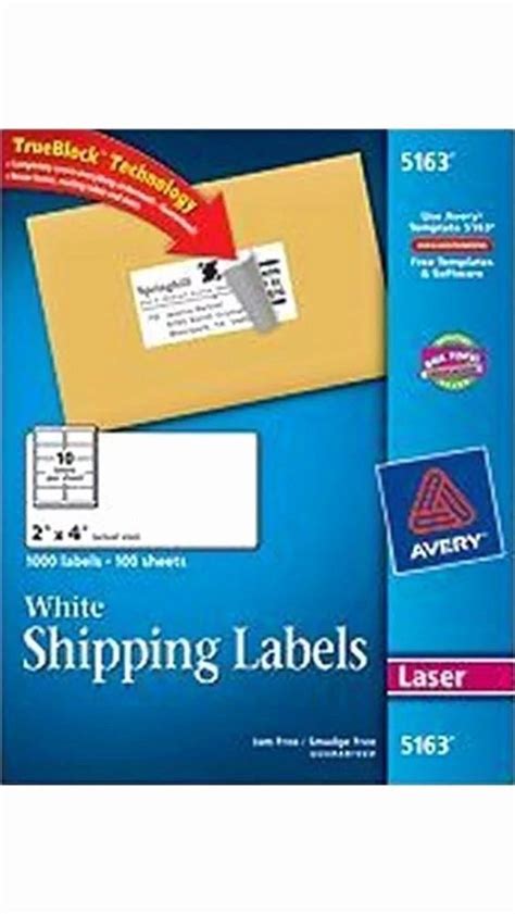 Avery Shipping Labels 5163 Template New 50 Avery 5163 8163 2" X 4" Shipping Address Labels 10 ...
