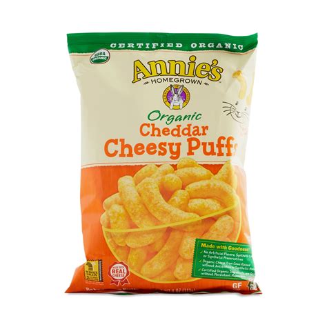 Organic Cheddar Cheesy Puffs by Annies - Thrive Market