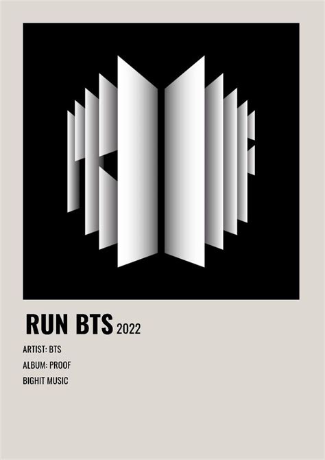 Run BTS Song Polaroid Poster | Minimalist music, Minimalist poster ...