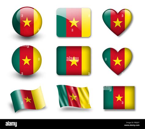 The Cameroonian flag Stock Photo - Alamy