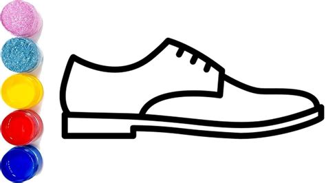 New Shoes drawing for kids - How to draw shoes - Easy coloring pages for toddlers | Toy Art ...