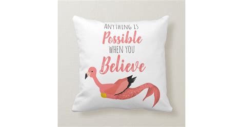 Mermingo: Mermaid Flamingo Inspirational Quote Throw Pillow | Zazzle.com