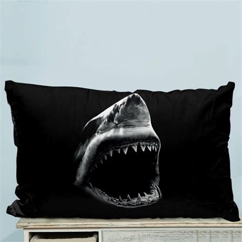 GCKG Black Shark Pillow Case Pillow Cover Pillow Protector Two Sides 20 ...