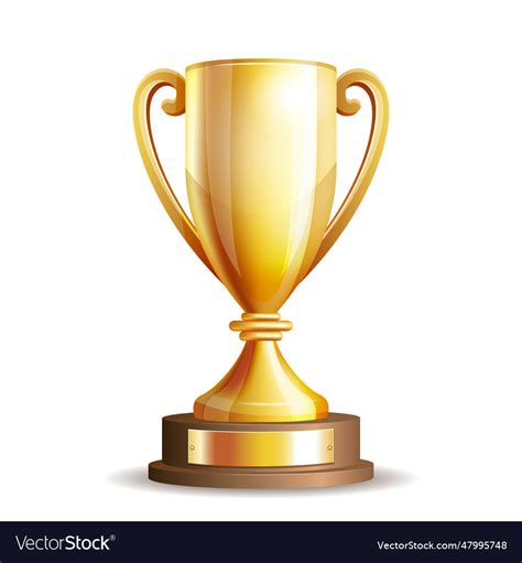 Golden trophy cup Royalty Free Vector Image - VectorStock