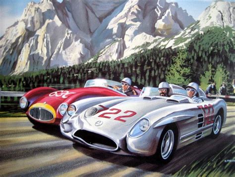 Artprint - "Mille Miglia 1955" Mercedes-Benz 300 SLR - Moss/Jenkinson ...