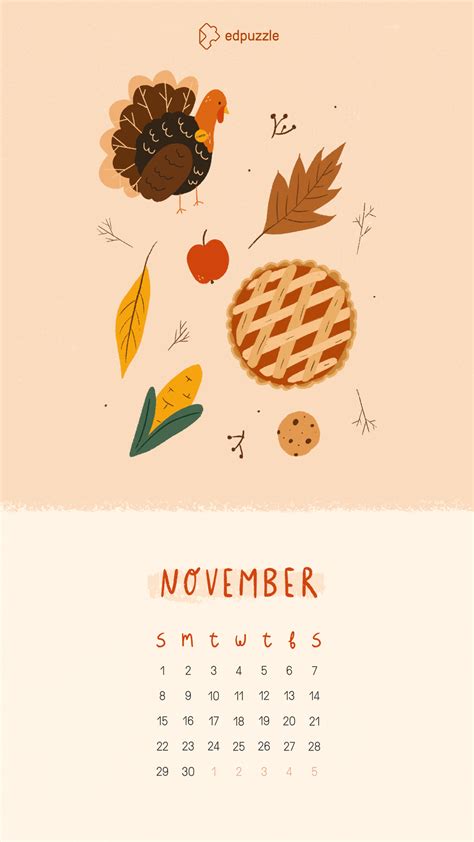 November Calendar Wallpaper | Edpuzzle Blog