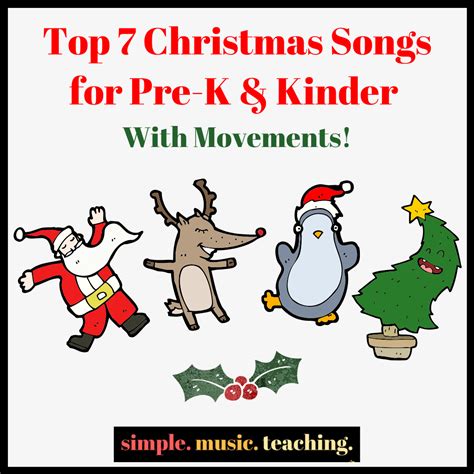 Top 7 Christmas Songs for Pre-K & Kinder [With Movements] - Simple ...