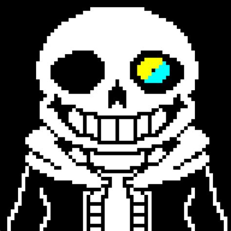 Sans undertale battle sprite remade pixel art