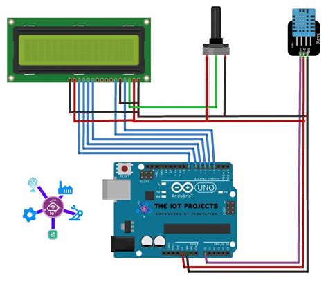 Interface DHT11 Sensor with Arduino and LCD - IoT Projects Ideas