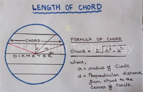 How To Calculate Length Of Chord For Circle - L & T - Learning Technology