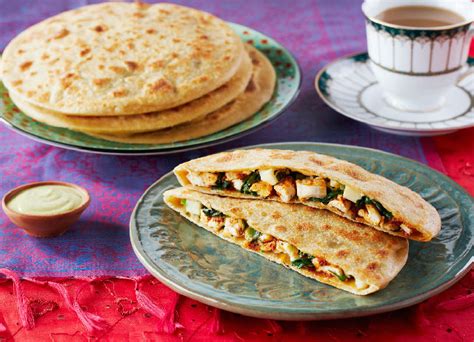 Chicken, Spinach and Paneer Stuffed Paratha | Mina