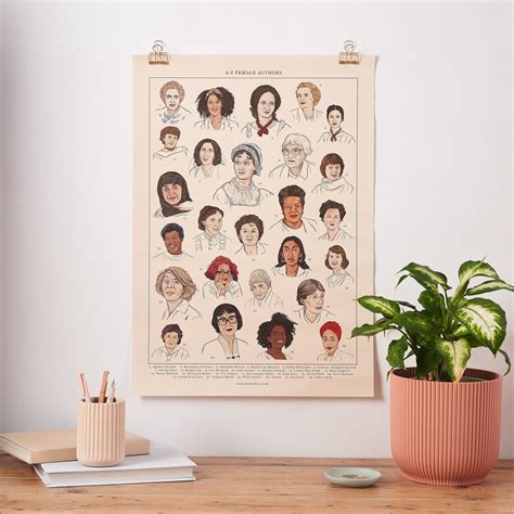 A to Z Female Authors Alphabet Print Literary Poster Book - Etsy