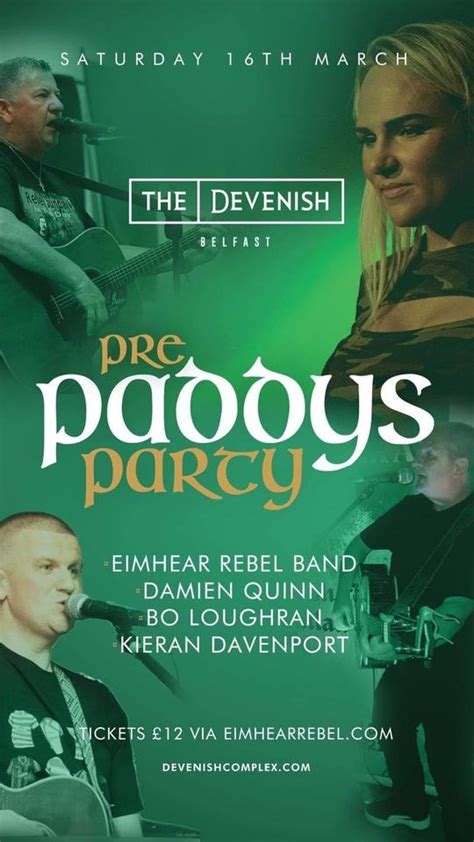 Pre Paddys Party * Sat 16th March * , The Devenish, Belfast, 16 March 2024 | AllEvents.in