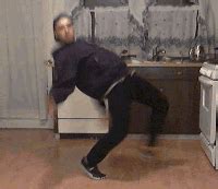 IRTI - funny GIF #2394 - tags: crazy dancing guy kitchen Bernie