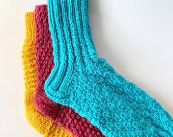Handmade Wool Socks Handknit Alpaca Socks Hand Knitted Warm Winter Socks Womens Nordic Christmas ...