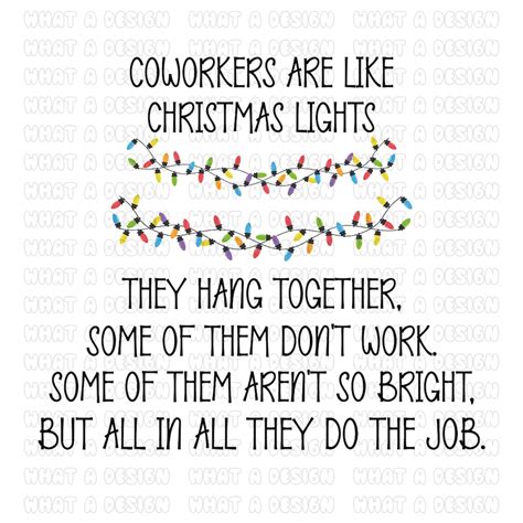 Funny Coworkers Are Like Christmas Lights Png, From Coworker Digital Download, Work Bestie ...