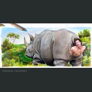 Ace Ventura Rhino Scene Fine Art Print Room Decor Jim Carrey - Etsy