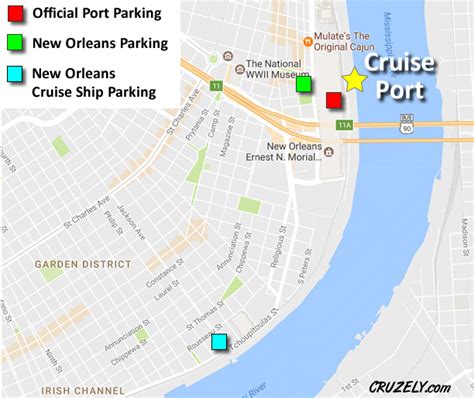 New Orleans Cruise Parking Options, Prices, and Map | Cruzely.com