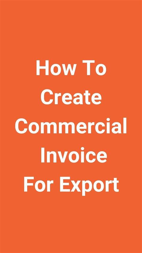 How to Create a Commercial Invoice for Export