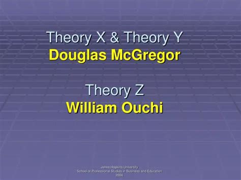 PPT - Theory X & Theory Y Douglas McGregor Theory Z William Ouchi ...