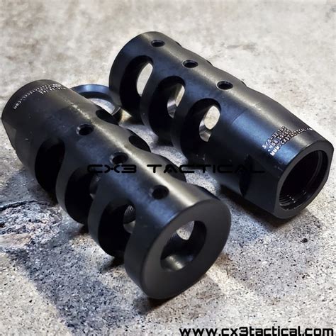 .458 Socom Muzzle Brake Compensator 5/8-32 TPI Crowned Muzzle Brake - CX3TACTICAL™