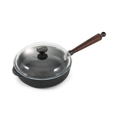 Skeppshult Traditional Cast Iron Deep Saute Pan with Lid | Buy online today at Sous Chef UK