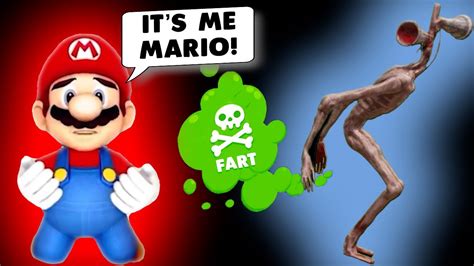 Top 10 Sound Variations "IT'S ME" Mario & "FART" Siren Head in 60 seconds - YouTube