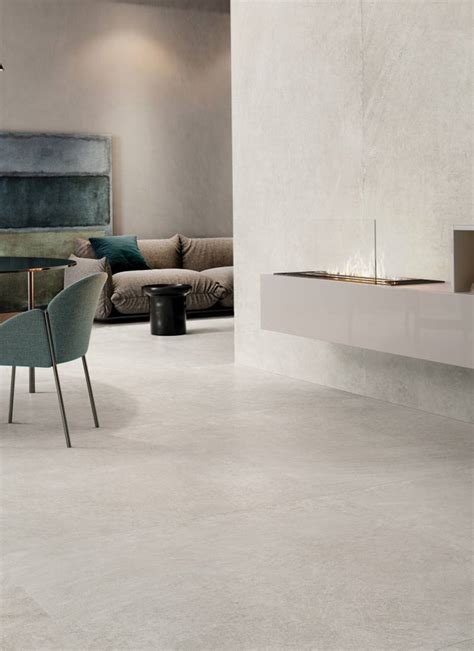 Indoor tiles in concrete-effect stoneware H.24 | Supergres