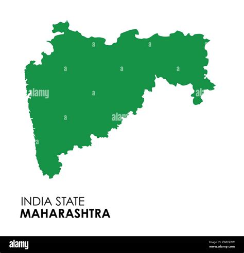 Maharashtra map of Indian state. Maharashtra map vector illustration. White background Stock ...