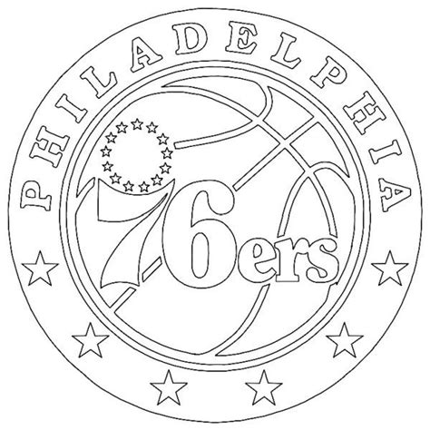 Philadelphia 76ers logo | Sports coloring pages, Free coloring pages ...