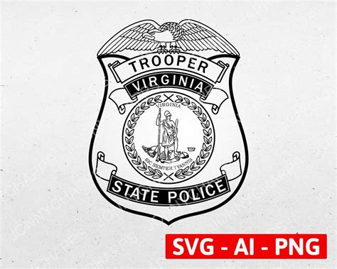 Virginia State Police Trooper Badge VA Highway Patrol Law - Etsy