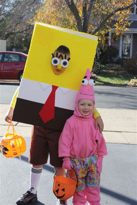 SpongeBob would be really easy....fabric covered box! | Spongebob and patrick costumes ...