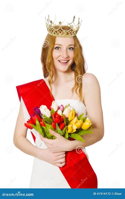 Beauty Contest Winner Isolated Stock Photo - Image of flowers, contest: 41914172