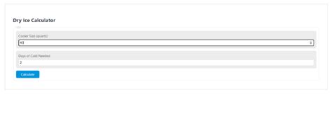 Dry Ice Calculator - Calculator Academy
