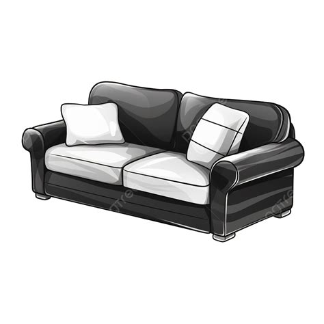 Black Modern Sofa Clipart Home Interior Furniture Furniture Sofa Comfortable Seating Living Room ...