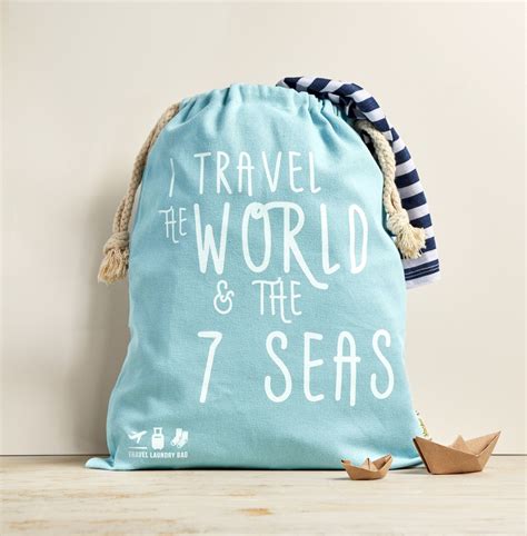 TRAVEL LAUNDRY BAG - I Travel the World... | Travel laundry bag ...