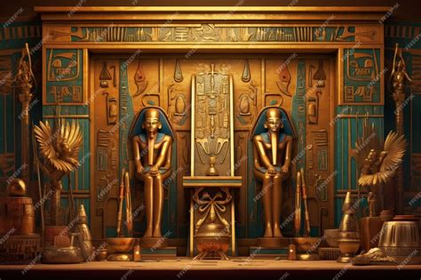 Premium AI Image | Ancient Egyptian Hieroglyphs and Artifacts Generative AI