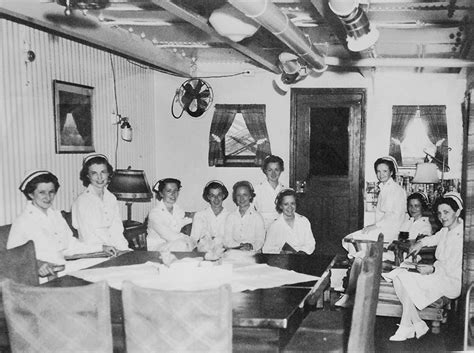 Navy Nurses in USS Relief (AH-1) Wardroom – Women of World War II