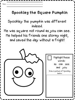 Spookley the Square Pumpkin Book Companion by victoria moore | TPT