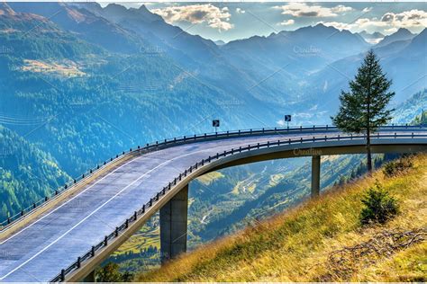 Serpentine road to the St. Gotthard Pass in the Swiss Alps | High-Quality Nature Stock Photos ...