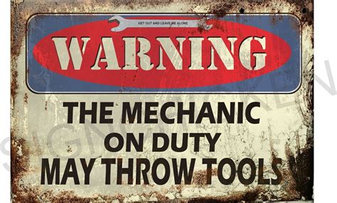 Funny Mechanic sign, Auto repair, workshop, repair shop sign, rusty ...