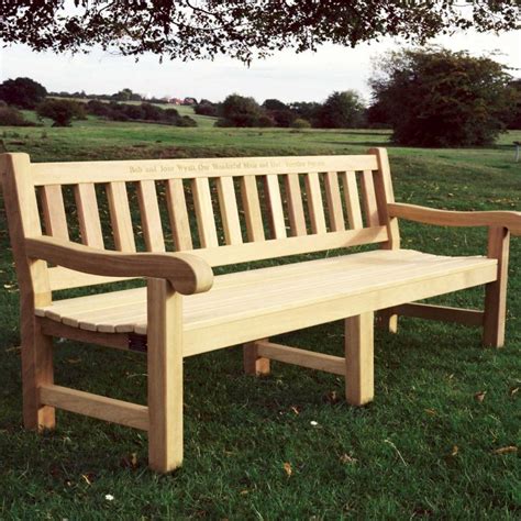 Mendip 8ft Wooden Memorial Bench and Garden Seat made in Yorkshire ...