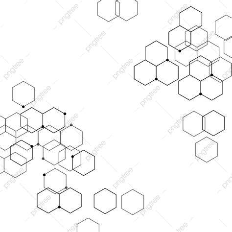 Hexagon Tech Vector Art PNG, Hexagon Tech Geometric Black Border ...