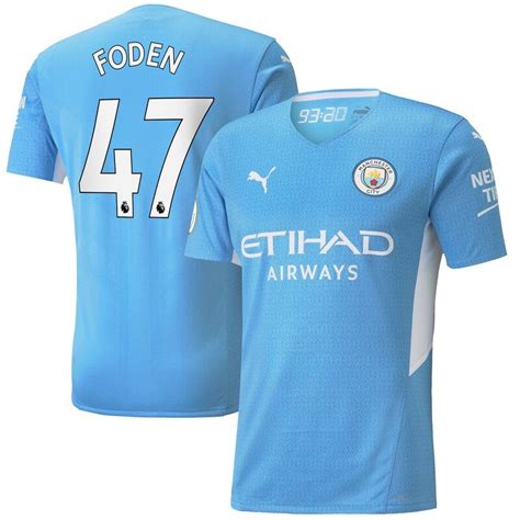 Phil Foden Manchester City Puma 2021/22 Home Authentic Player Jersey ...