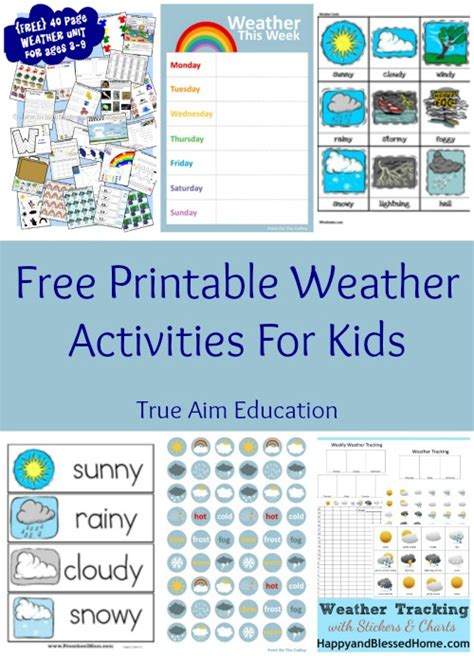 Free Printable Weather Activities for Kids - True Aim